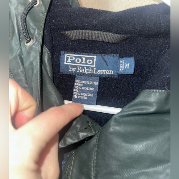 Vintage Polo Ralph Lauren Waxed Cotton Hunting Field Jacket Coat mens - Picture 3 of 4